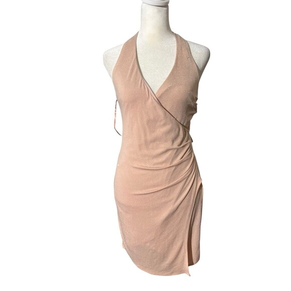 Y2K City Studio Halter Neck Glitter Dress Pink Feminine Sz 9 - Picture 1 of 14